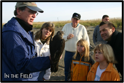 Coastal Raptors Executive Director Dan Varland giving a field presentation