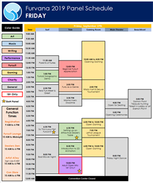 Schedule for Friday, September 27, 2019 as a PDF