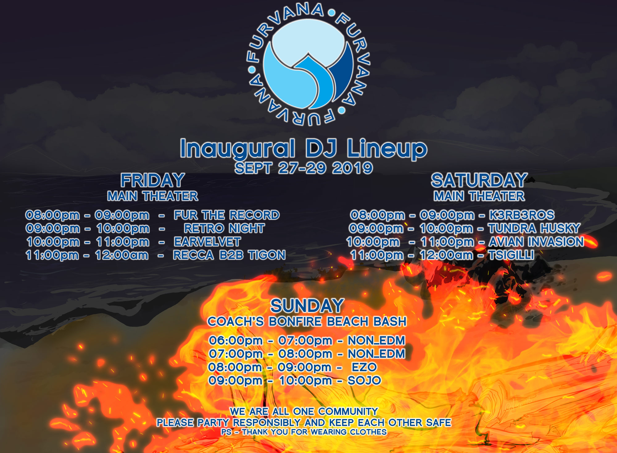 DJ lineup for Furvana 2019